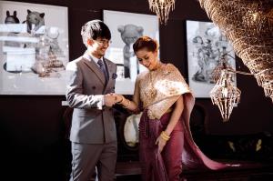 ชุดไทยเจ้าสาว ชุดไทยจักรพรรดิ์ เช่าที่แบมบี้ เวดดิ้ง ห้วยขวาง